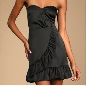 Lulu's Ruched Strapless Mini Cocktail Dress Large Nwt